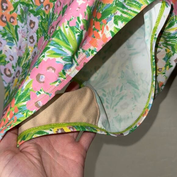 Motherhood Maternity Women's Beach Bump Ruffle-Front One shoulder swimsuit - Picture 6 of 9